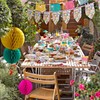 Talking Tables Tropical Fiesta Round Canape Plates for Birthday, BBQ