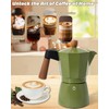 Coffee Maker Stovetop Espresso Maker with Wood Handle 3 Cup