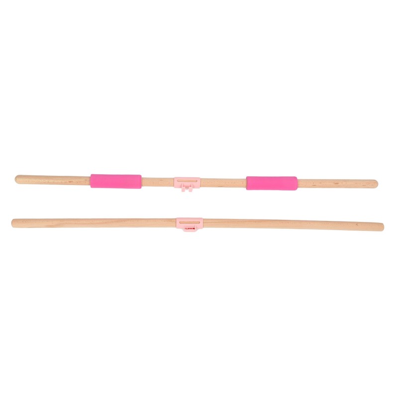 2pcs 31.5in Length Yoga Training Stick Beechwood Open Shoulder Back