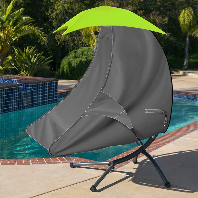 HWmatyCover 73 Inch Patio Hanging Chaise Lounge and Stand Cover