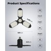toberich LED Garage Light Bulbs 2 Pack, 8000LM Shop Lights