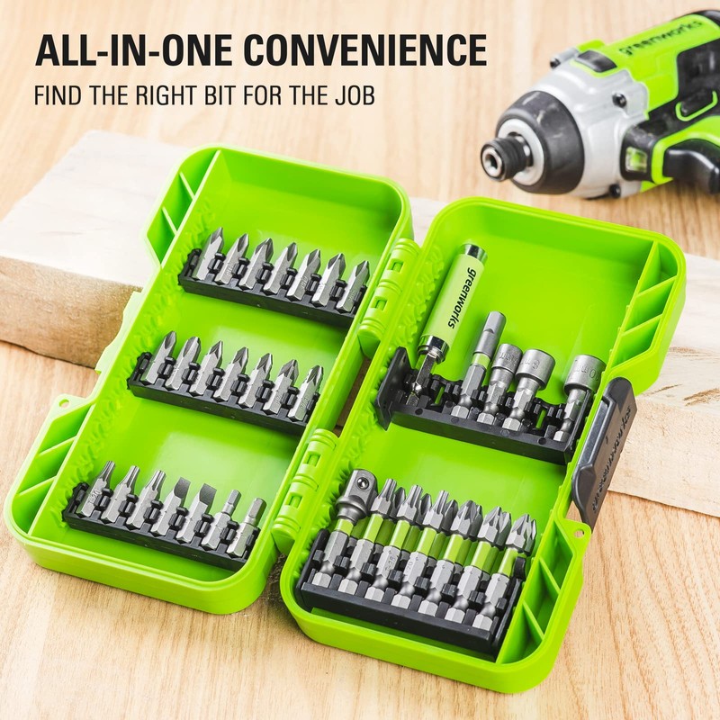 Greenworks Hardened Screwdriver bits (extensive Set of 40 Pieces Pick