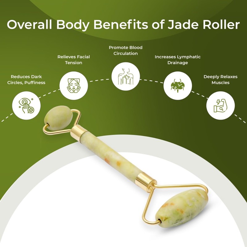 Jade Face Roller - Anti Aging Jade Face Massage Tool