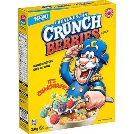 Quaker Cap'n Crunch Berries Cereal, 360g/12.7 oz., Box {Imported from Canada}