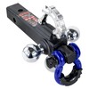 TOPTOW Trailer Hitch with Blue Recovery Shackle Ball Hitch Mount