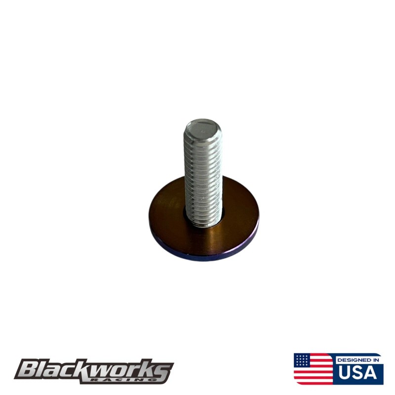 Blackworks Racing 2 TITANIUM BURNT LICENSE PLATE ANTI THEFT SECURITY