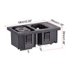 uxcell C13 C14 Panel Mount Plug Adapter AC 250V 10A