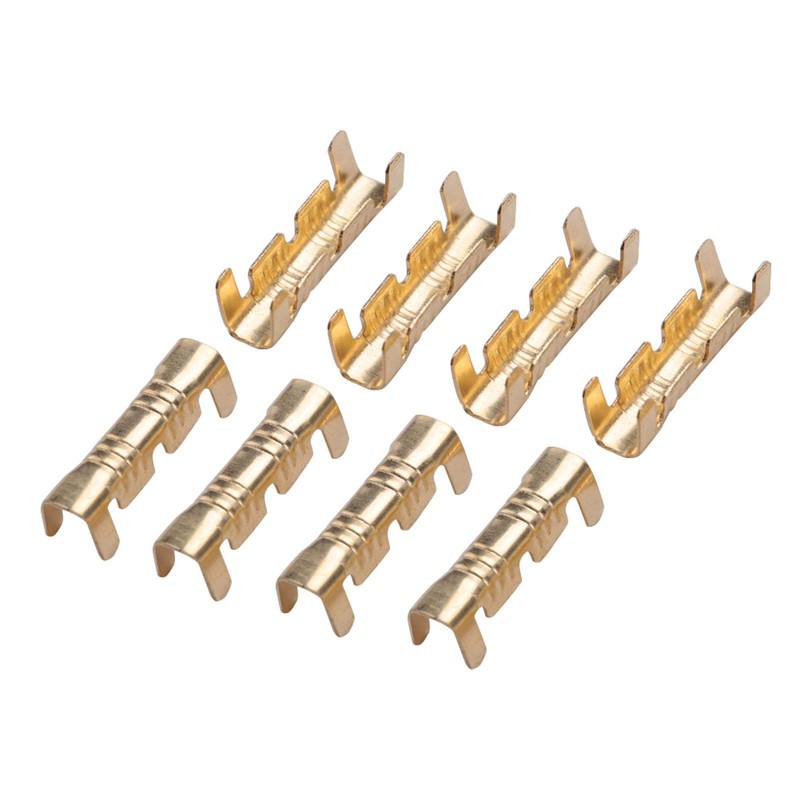 Pack of 100 U-shaped copper ring terminals, crimping wire, non-insulated