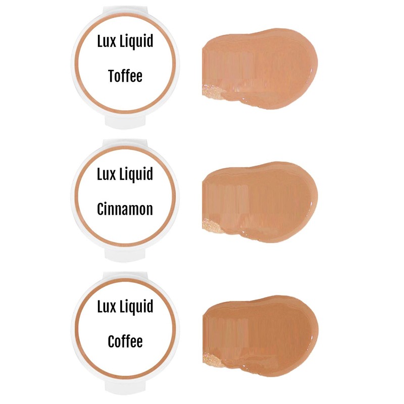 BaeBlu Organic LUX Liquid Foundation SAMPLES, Toffee, Cinnamon, Coffee