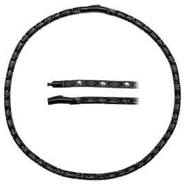 BEFOSHINN 25 Count Germanium Necklace, 99.99% Purity, Men's & Women's Necklace, Popular, Anti-Static, Ore, Skin-friendly, Stylish, Lightweight, Fashion Jewelry, Titanium Steel, Germanium