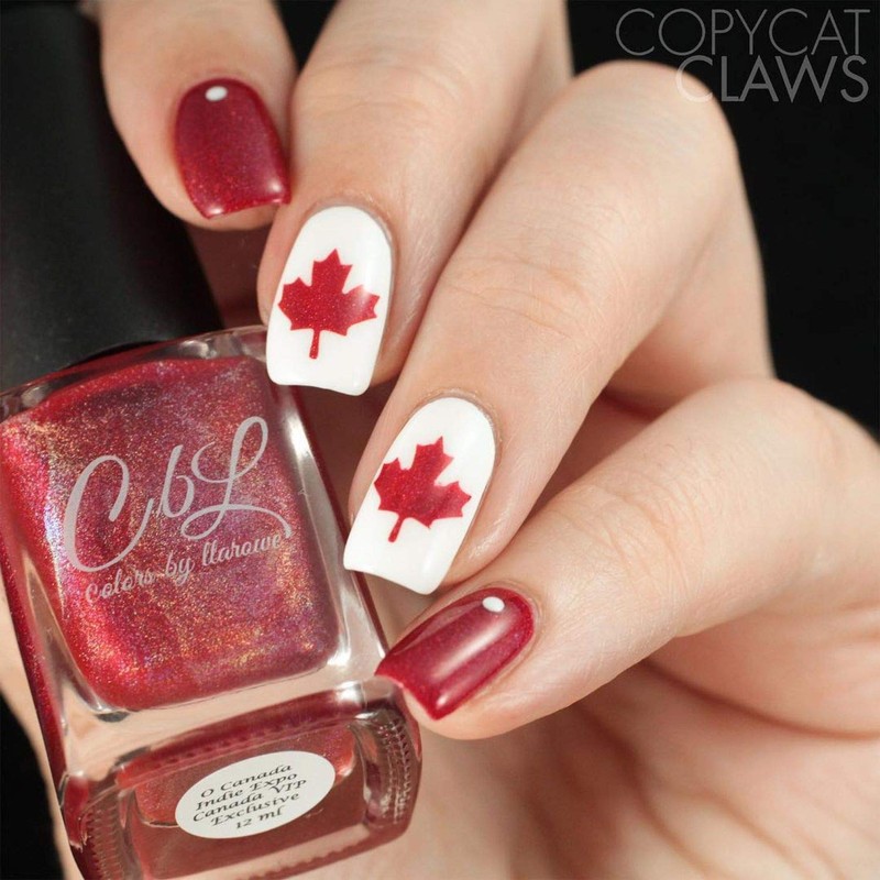 Whats Up Nails - Canadian Flag Vinyl Stencils for Nail