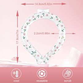 Ice Cold Collar, Neck Cooling Tube Reusable Neck Cooler for Summer Indoor Outdoor Cooling, Cold Gel Wrap Ice Packs for Necks Relief for Hot Flashes, Neck Coolers for Hot Weather (White)