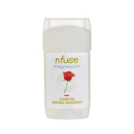 nfuse Desodorante en gel de magnesio natural - Cloruro de magnesio puro de grado USP - Libre de aluminio, parabenos y bicarbonato de sodio - Rosa     