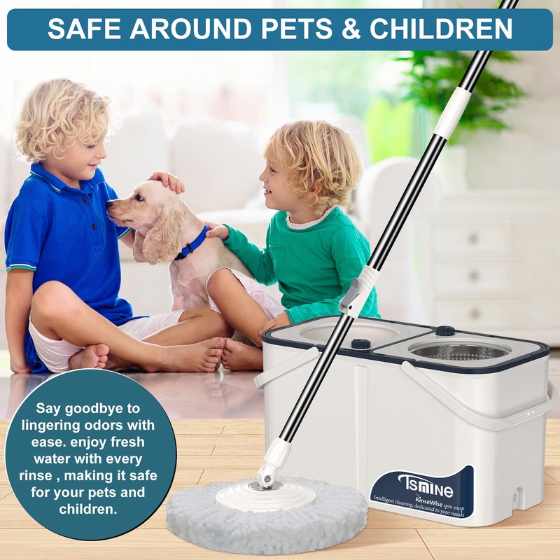 Gen 1 Large-Capacity Spin Mop and Bucket – for Big