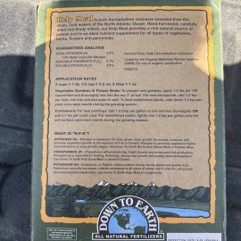 Down to Earth (#DTE07813) Organic Kelp Meal Fertilizer Mix 1-0.1-2, 5 lb