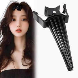 Hair Volume Pincher Bangs Lifting Clip Roots Flowing Volumizing Hair Center Part Unisex Black Set of 1