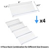 MIUKAA Clear Acrylic Spice Drawer Organizer, 4 Tier- 1 Set