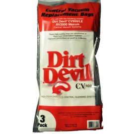 Dirt Devil CV950, CV950LE, RV2000 Maxum Central Vac Bags (3 Bags)