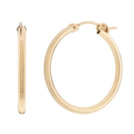HUNTER & TROVE 14K Yellow or Rose Gold Fill Hoop Earrings, 13mm - 35mm Sizes (29mm 14K Yellow Gold Fill)