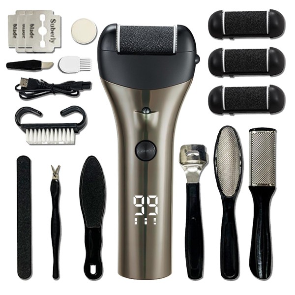 18 In1 Pedicure Kit Set,Electric Foot Callus Remover,Rechargeable Electronic Foot
