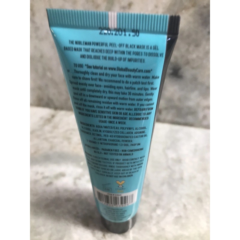 The Nobleman Charcoal Infused Peel Off Black Mask 2oz/60ml-Power