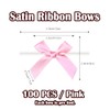 Twist Tie Bows, 100 Packs Satin Bows for Treat Bags