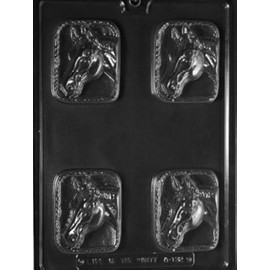 Grandmama's Goodies A132 Horse Head Bar Chocolate Candy Soap Mold with Exclusive Molding Instructions