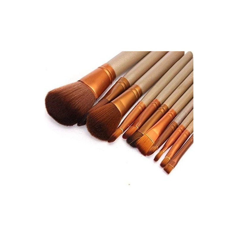 Catiblue 12-Piece Brown Makeup Brush Set