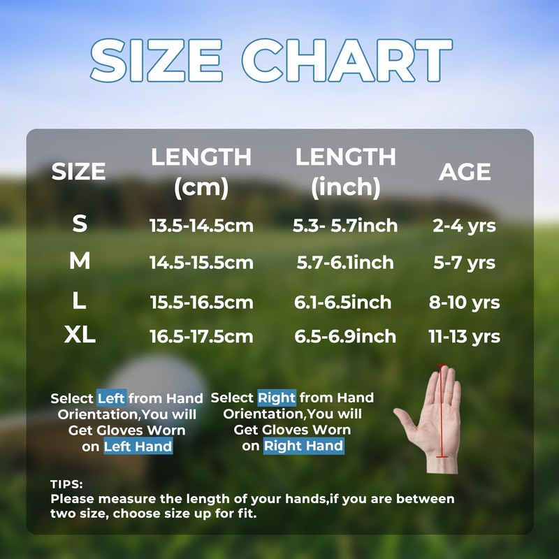 AIGEVTURE Kids Golf Gloves Junior Breathable Golf Gloves for Boys
