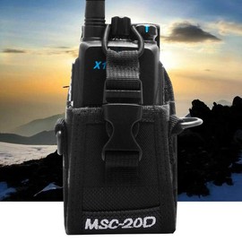 ASHATA Universal Walkie Talkie Bag, Porable Walkie Talkie Two-Way Radio Nylon Lightweight Anti-wear Arm Bag with Armband, Portable Radio Holder Case Multi-Function for Two-Way Radio