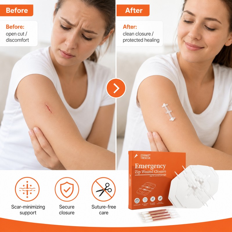 Wound Closure Strips for First Aid Kits – Suture-Free Zip