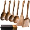 Hefild Wooden Spoons for Cooking, Nonstick Cooking Utensil Set with