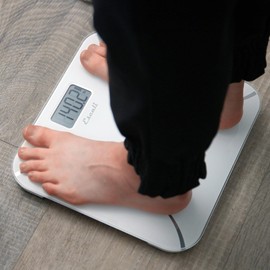Escali Kinetic Bathroom Scale for Body Weight with Battery-Free Body Scale Design, White