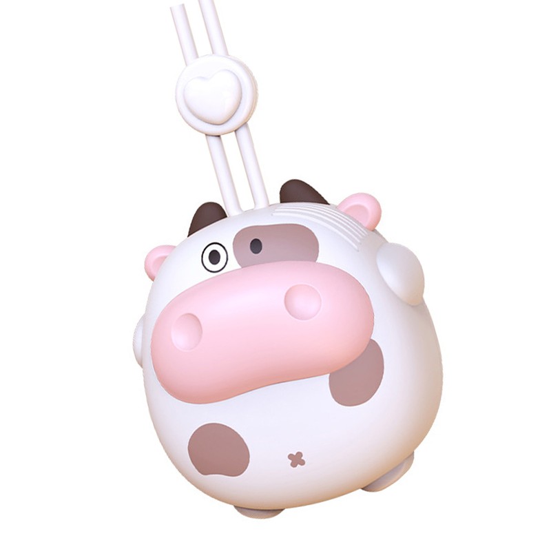 Cartoon Animal Hanging Neck Fan with Lanyard Battery Powered Bladeless