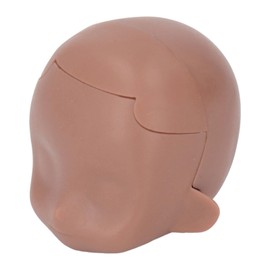 TOPINCN Blank Doll Head, Replacement Eco Friendly Exquisite Ball Jointed Doll Head Silicone for 1/12 Ball Jointed Doll for Adults (Coffee)