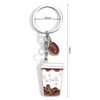 MUCOOS Coffee Keyring, Elegant Gift For Women, Birthday Gift For
