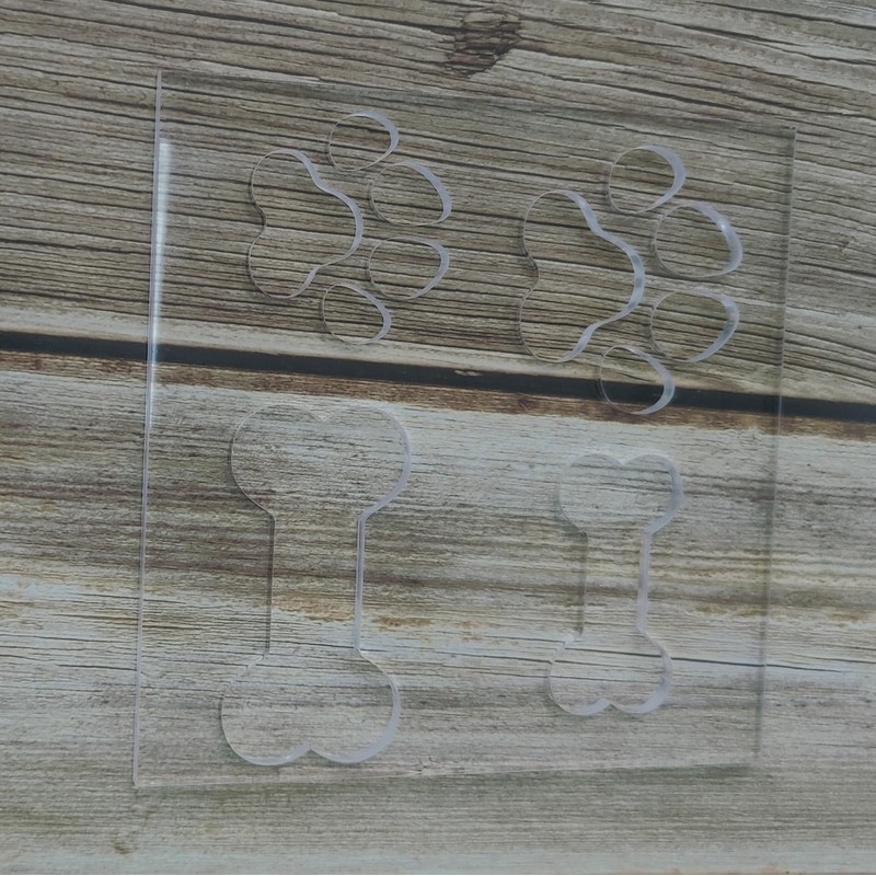 Colini Charcuterie Shape Dog Bone/Paw Router Board Handle Template Acrylic
