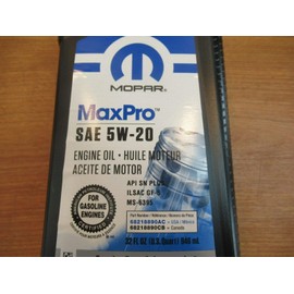 Ram Promaster 3.6L 6Qts. Mopar MaxPro 5w20 Oil & Filter Change Kit OEM