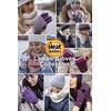 HEAT HOLDERS - Womens Thermal Converter Fingerless Cable Knit 2.3
