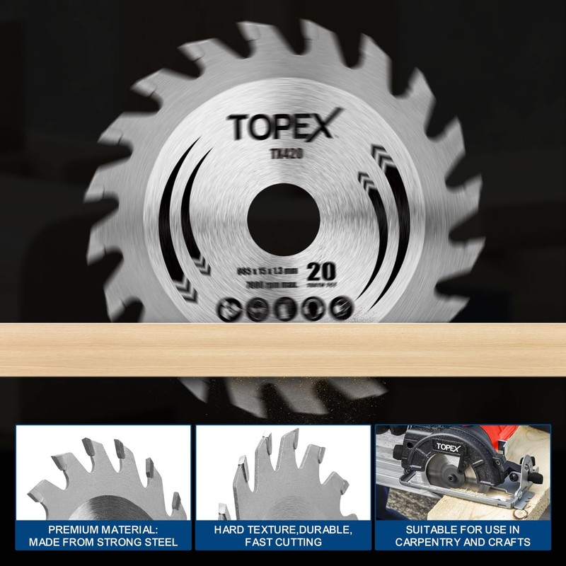 TOPEX Circular Saw Blade 85mm Cutting Wood Blade