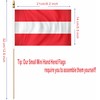 LUSEOAN Austria Mini Flag 5x8 Inch 20 Pack Wood Stick