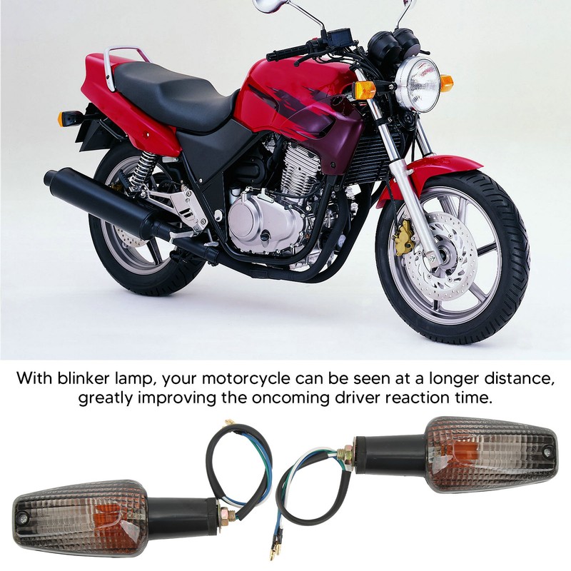 2Pcs Motorcycle Turn Signal Light Waterproof Super Bright for CB400