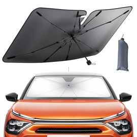 Lamicall Parasol Sombrilla para Parabrisas de Automóvil - Cubierta Plegable de Parasol para Parabrisas de Automóvil, Revestimiento de Bloqueo UV de 5 Capas, 52"x31" Protección de Aislamiento Térmico