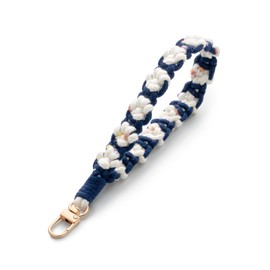 CHUQING Key Chain Macrame Lanyard Short Key Ring Fabric Boho Key Chain Bracelet Key Ring Women Ladies, KC12-02, Medium