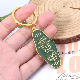 [ALOHAMONI] USA DESIGN Reproduction Vintage Motel Key Chain Key Chain American Miscellaneous Goods Hotel Antique Retro Cafe USA California West Coast Hawaii, Twin Peaks Size 315