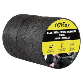 Oyviny Self-Adhesive Electrical Wire Harness Cloth Tape - 1 Inch x 50 Feet