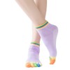 EQLEF® 3 Pairs Women's Non-Slip Grip Workout Yoga Socks, multicoloured