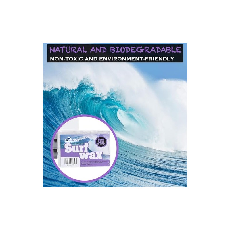 EHOMEA2Z Surfboard Wax Basecoat Bundle with Sticky Bumps Warm Tropical