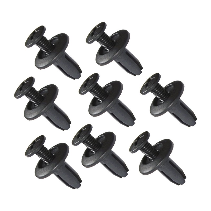 Lantee 100 Pcs Car Front Fender Skirt Push-Type Plastic Nylon