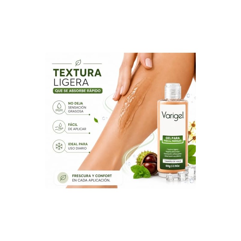 Varigel 60gr | Gel para pies y piernas Refrescante con